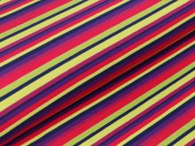 Jersey - Streifenmix - lime/pink