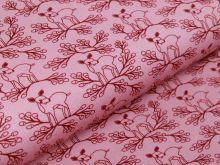 Jersey Swafing Deerberry by Jolijou - Hirsche und Beerenzweige - altrosa