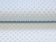 Wellnessfleece Minky mit Noppenprägung - uni babyblau