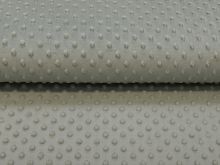 Wellnessfleece Minky mit Noppenprägung - uni graugrün