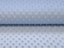 Wellnessfleece Minky mit Noppenprägung - uni hellblau