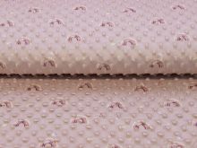 Wellnessfleece Minky mit Noppenprägung - Regenbogen - rosa