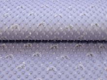 Wellnessfleece Minky mit Noppenprägung - Regenbogen - lila