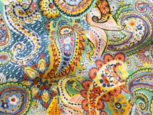 Portugiesischer Leinen - Ornamente - bunt