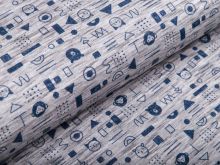 Sweat French Terry Swafing - Mini Forest - verschiedene Motive  - grau meliert 