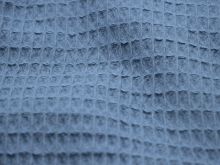 Waffelpiqué Baumwolle - taubenblau