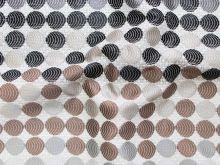 Nahaufnahme von Jacquard 3D Struktur - Pünktchen - schwarz - braun