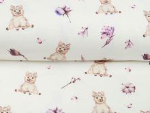 Jersey Digitaldruck Cute Animals Snoozy - entzückende Schäfchen - wollweiß