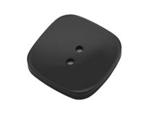 Knopf eckig ca. 25 mm - uni schwarz