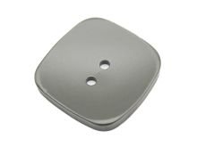 Knopf eckig ca. 25 mm - uni grau