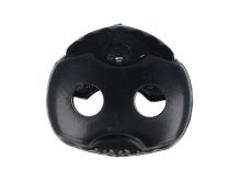 4 Kordelstopper - 17 x 20 mm - für Kordeln mit max. 4 mm Durchmesser - schwarz