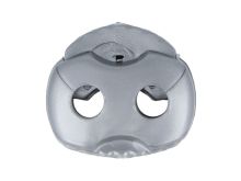 4 Kordelstopper - 17 x 20 mm - für Kordeln mit max. 4 mm Durchmesser - grau