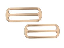Leiterschnalle Metall - 2 Stück ca. 50/6 mm - roségold