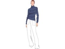 Schnittmuster Berlin Papierschnittmuster - Pulli 'Lotta' - Größe 34-50 - Damen