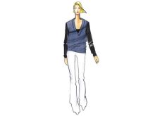 Schnittmuster Berlin Papierschnittmuster - Langarmshirt 'Luna' - Größe 34-50 - Damen