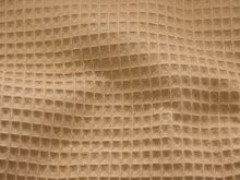 Waffelpiqué Baumwolle - Waffeloptik - uni schlamm