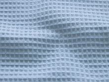 Waffelpiqué Baumwolle - Waffeloptik - uni helles blau