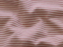 Jersey Yarn Dyed - Streifen - koralle-weiß