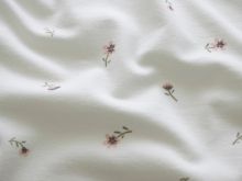 Jersey - Blumen - wollweiß