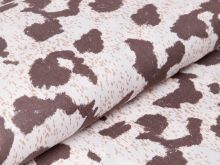 Webware Halbleinen - Animalprint-Gepard - wollweiß