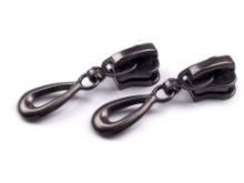 Zipper/Schieber 5 mm - 2 Stk - anthrazit