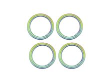 O-Ring Rundring Metall - 4 Stück ca. 20 mm - regenbogen