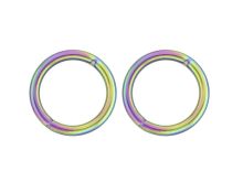 O-Ring Rundring Metall - 2 Stück ca. 25 mm - regenbogen
