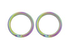 O-Ring Rundring Metall - 2 Stück ca. 30 mm - regenbogen