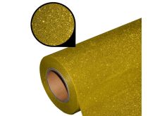 Flexfolie - PU - Plotterfolie mit Glitzereffekt 25 cm x 20 cm - goldfarben