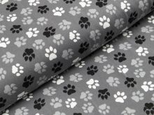 Jersey - Tatzen - grau