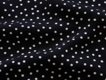 Twill Viskose - unregelmäßige Punkte - schwarz/weiß