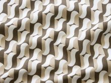 Twill Viskose - abstrakt geschwungene Formen - beige