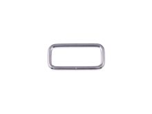 Taschenschlaufen vierkantig Metall - 2 Stück ca. 40 mm - silberfarben