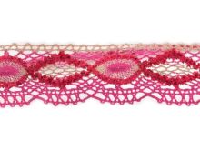 Spitzenband ca. 30mm - geschwungenes Muster - fuchsia