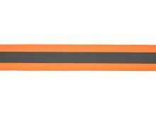 Ripsband reflektierend 25 mm - neonorange
