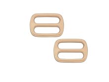 Leiterschnalle Metall - 2 Stück ca. 25/7 mm - roségold