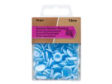 Druckknöpfe aus Kunststoff ca. 12 mm 30 Stück - himmelblau