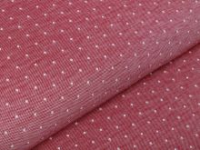 Jersey Melange Piqué extra Large Sanetta - kleine Punkte - meliert rot