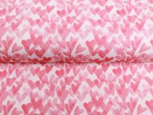 Jersey Sanetta - schraffierte Herzen - pastellrosa
