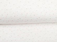 Single Jersey mit Glitzer Sanetta - Zweige - weiß