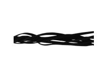 Elastisches Gummiband rund 5 mm - schwarz