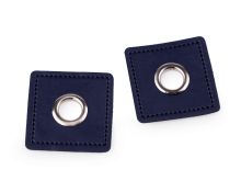 Aufnäh-Ösen auf Kunstleder 8 mm 4 Stück - uni marine