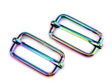 Leiterschnalle/Schieber für Tragbänder Metall Breite 26 mm 2 Stück - regenbogenfarbig