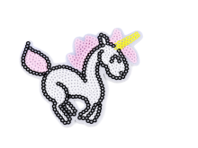 Aufbügler mit Pailletten - Einhorn ca. 77 x 82 mm - weiß