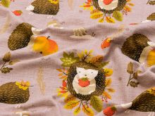 Jersey Swafing Igel Iggi by Christiane Zielinski - putzige Igel naschen Erdbeeren - altrosa