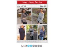 Papier-Schnittmuster Paule und Paulinja - Longpullover Poulina - Damen