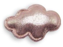 Applikation/Aufnäher gepolstert ca. 55 mm x 35 mm - Hologramm Wolke - rosa