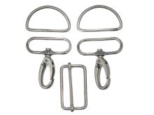 Taschenzubehör-Set Metall 40mm - anthrazit