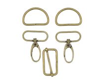 Taschenzubehör-Set Metall 30mm - altgold