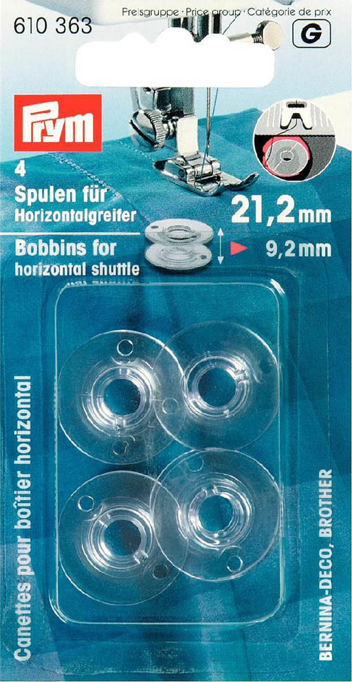 20 Spulen  21 x 9 mm  für Industrienähmaschine Alu 40264A 